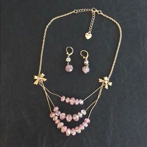 Betsey Johnson necklace and matching earrings